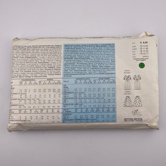 🪡 BUTTERICK Children Costume Sewing Pattern 3588 - Picture 3 of 6